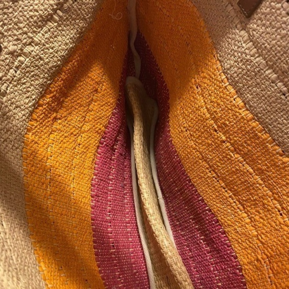 Fringe Raffia Tote‎ Bag Colorful Striped Beach Bag Shoulder Bag - Picture 5 of 7
